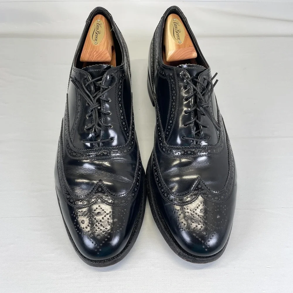 Florsheim Imperial Wingtip Oxford Shoes Mens Size 10 D Black Leather Lace Up
